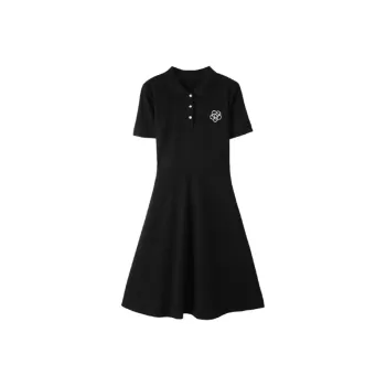 Mo Han Yi Mei Short Sleeved Dress Women's Black