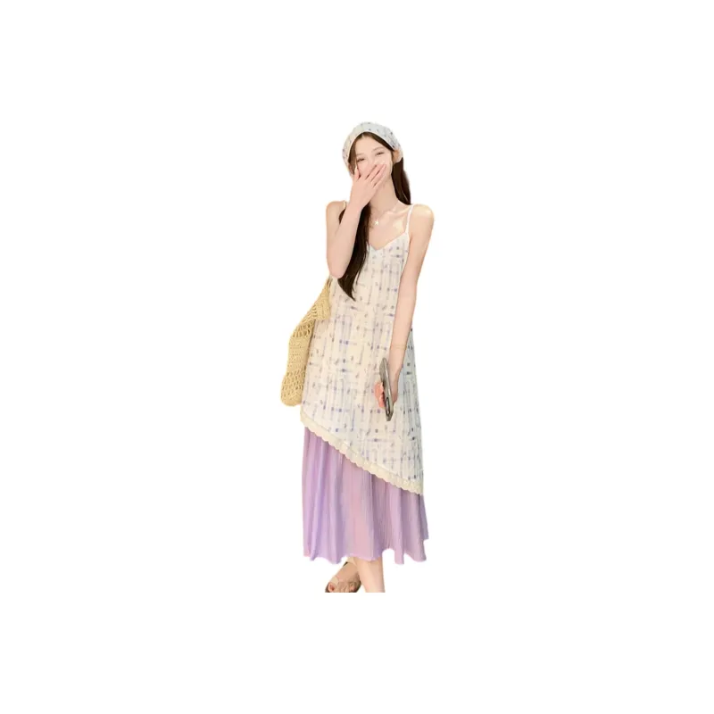 FLIM Slip Dresses Women's Purple-0