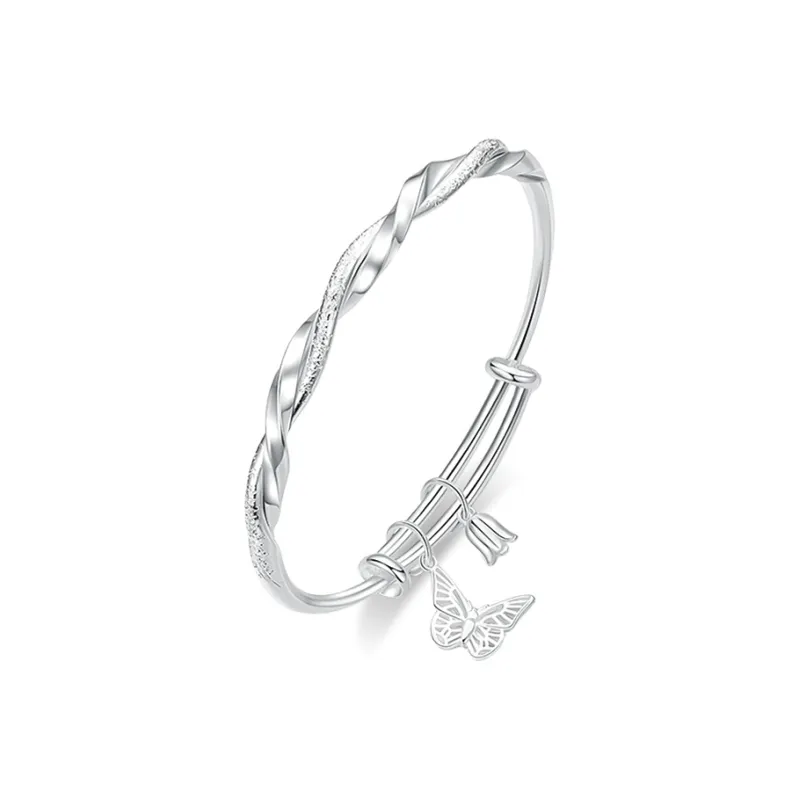 CUTE DAME S999 Fine Silver Sterling Silver Bracelets Women's-0