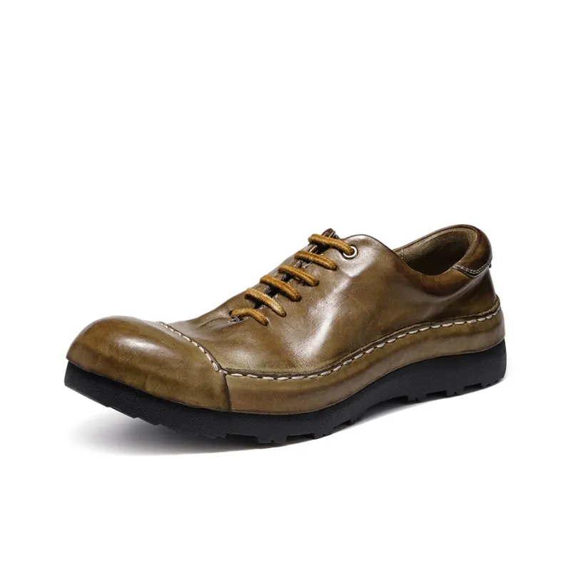 Dreambox Men's Casual Shoes Men Low Top Black/Gray/Olive Green-11