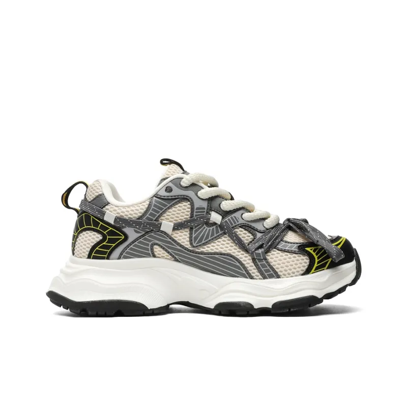 CEDAR HAN Shock Absorbers Slip Resistant Breathable Low Top Chunky Sneakers Men's-8