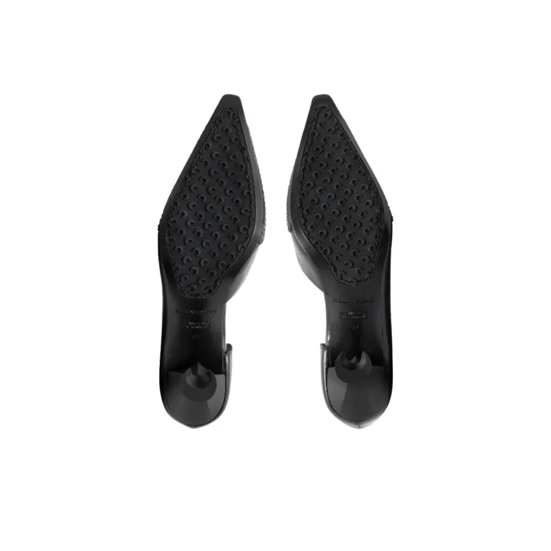 Marine Serre Slim Heel High Heels 6cm Women's Black-5