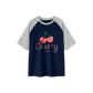 Navy Blue & White Heather Gray