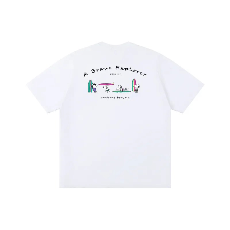 LESS BEARS Drop Shoulder Sleeve T Shirt Women's-0