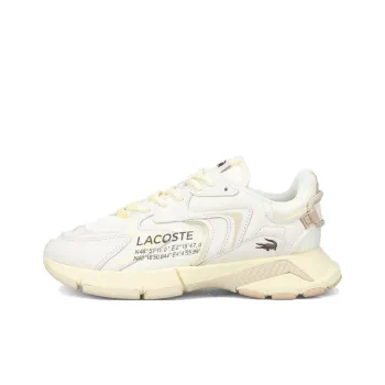 LACOSTE L003 Neo Cushioning, Wear Resistant Low Top Running Shoes Men's Ecru
