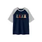 Navy Blue & White Heather Gray