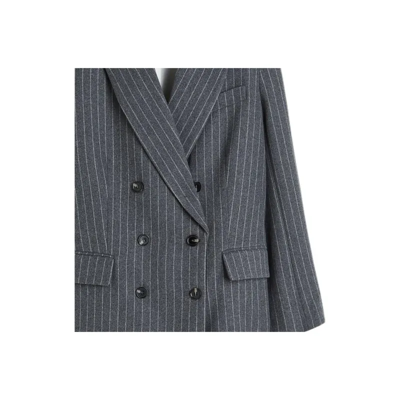 Alexander McQueen Business Suit Coat Women's Gray-3