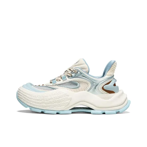 OGR Cushioning Support Rebound Low Top Casual Shoes Women's White Blue