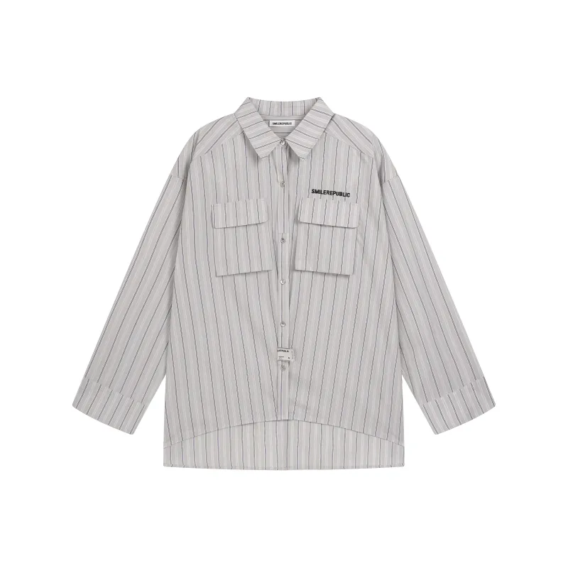 SMILEREPUBLIC Shirt Unisex Gray-0