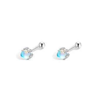 Inkopper 925 Sterling Silver Needle Stud Earrings Women's