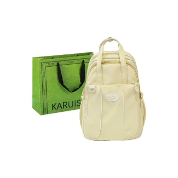 KARUISHA Nylon Backpack Women's Yellow/Pink/Blue/Purple/Black