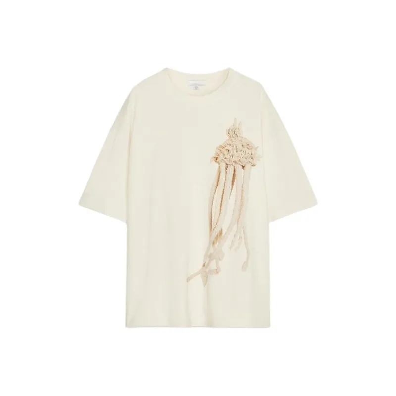 ZARA Fanglu Lin Collaboration T Shirts Men Beige-0
