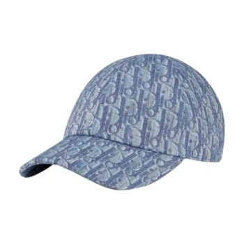 DIOR Twill Cotton Fabric, Cotton, Polyester Baseball Caps Unisex Blue