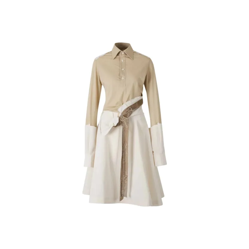 Maison Margiela Belted Patch Work Dress-0