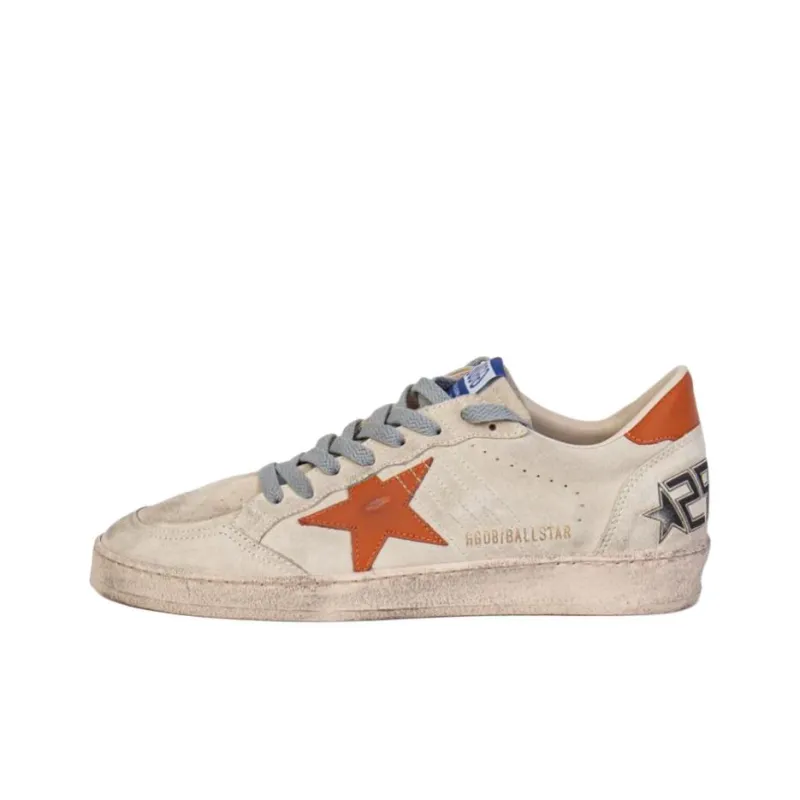 Golden Goose Ball Star Low Top Skateboard Shoes Men's Beige-0
