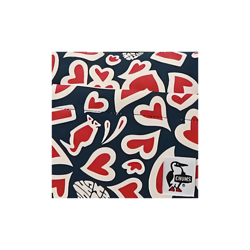 CHUMS Cotton Crossbody Bag, Shoulder Bag Unisex Red & Black-1