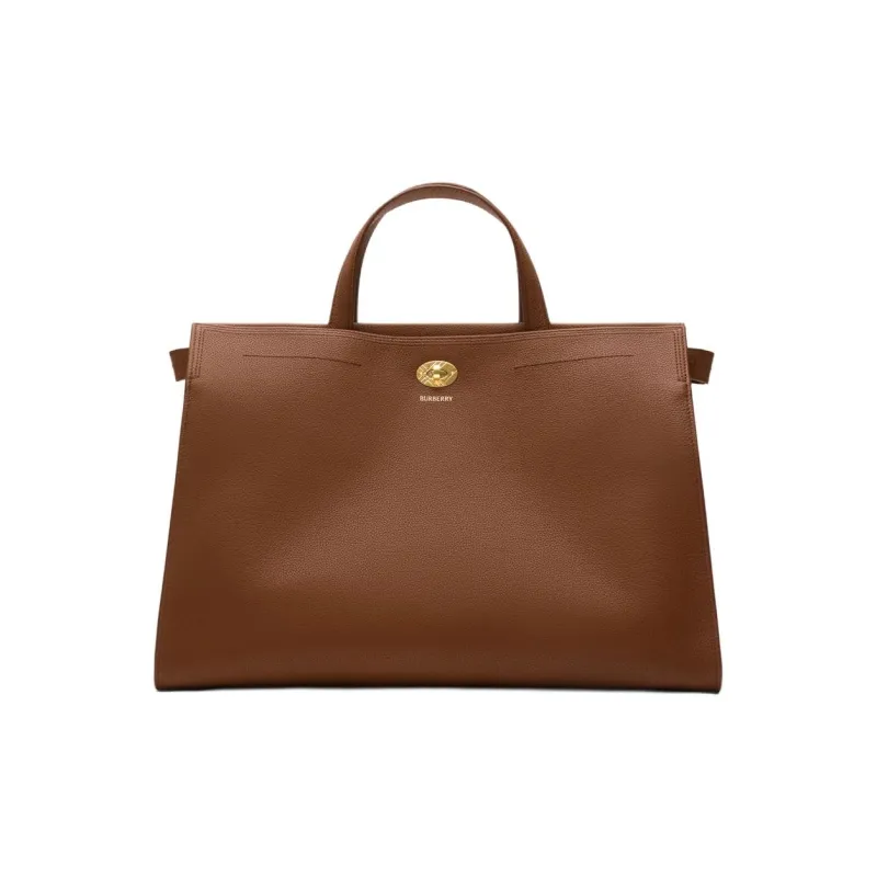 Burberry Cow Leather Handbag Medium Size Women's Cherry Wood Color-0