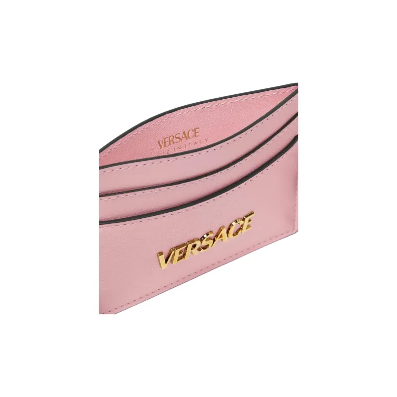 VERSACE Cow Leather Card Holder Card Holder Women's Pink-2