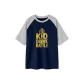 Navy Blue & White Heather Gray