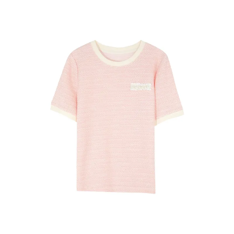 3COLOUR T Shirt Women's Cherry Blossom Pink-7