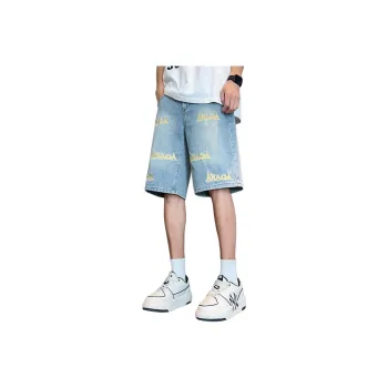 Tonlion Denim Shorts Men Blue Tone