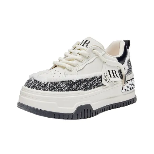 HR Low Top Skateboard Shoes Women's Beige Black