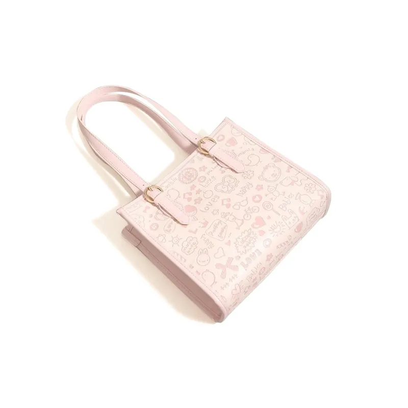 Jade En Plus PU Shoulder Bag Regular Women's Cherry Blossom Pink-1