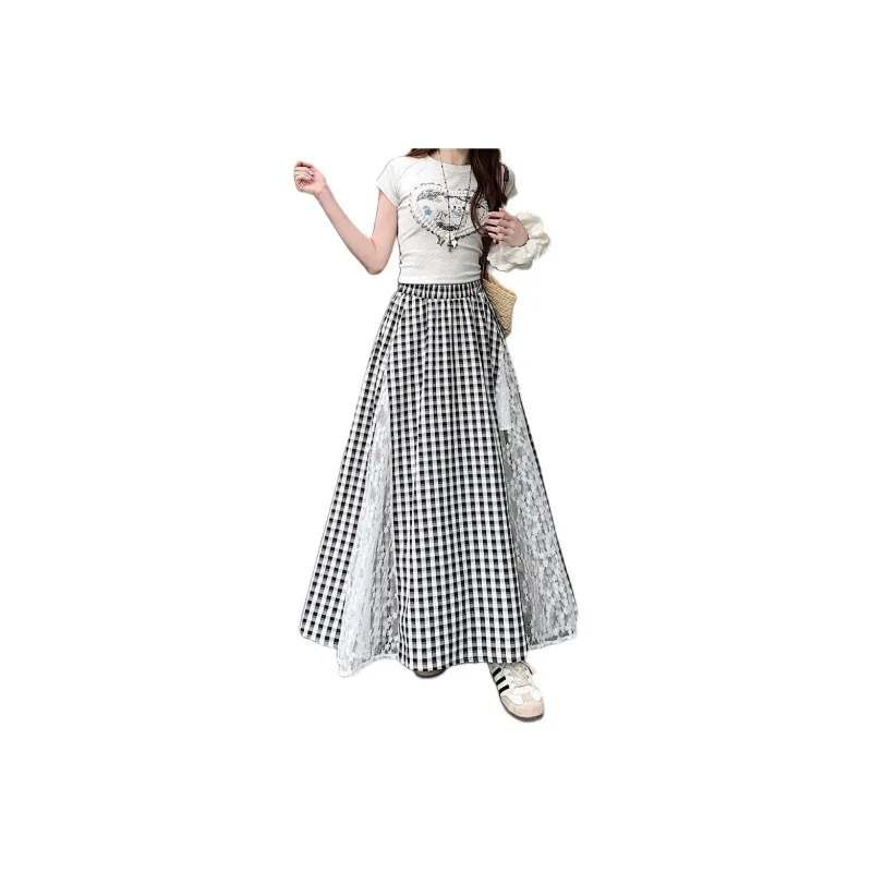 Flowers In Water Casual Long Skirt Women's-4