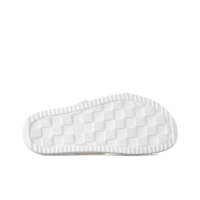 LOUIS VUITTON Venice Slide Slippers Men's White-4