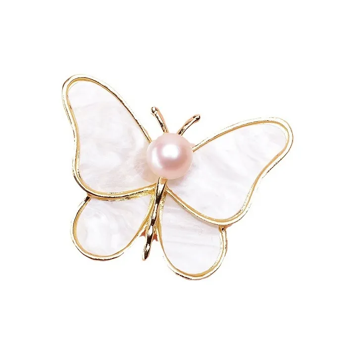 Andaozi Pearl Brooches Women's-0