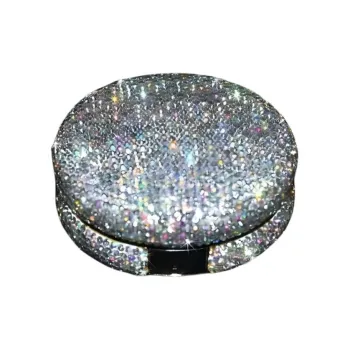 Future Maple Rhinestone Embellished Portable Powder Puff Box Air Cushion Box Cosmetics Storage