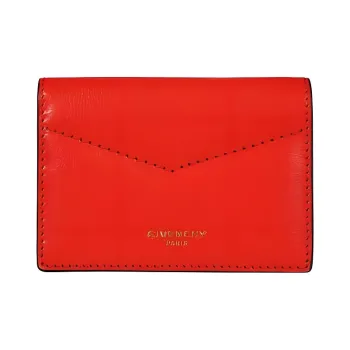 GIVENCHY Sheepskin Wallet Women's Orange Red