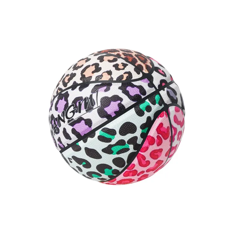 Kuangmi PU Basketball Pink Brown Size 7 Ball Street Unisex-13