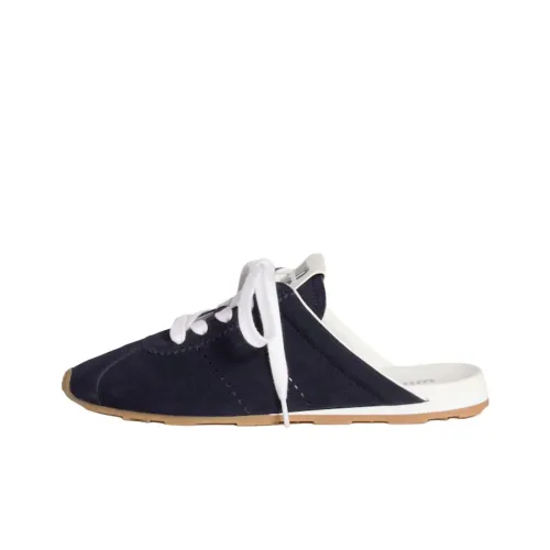 MIU MIU Closed Toe Slippers Women's Marine Blue