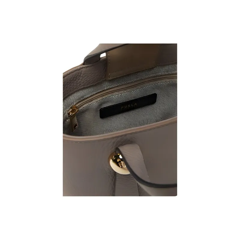 Furla Leather Tote Bag, Shopping Bag, Crossbody Bag, One Shoulder Handbag Women's Gray-3