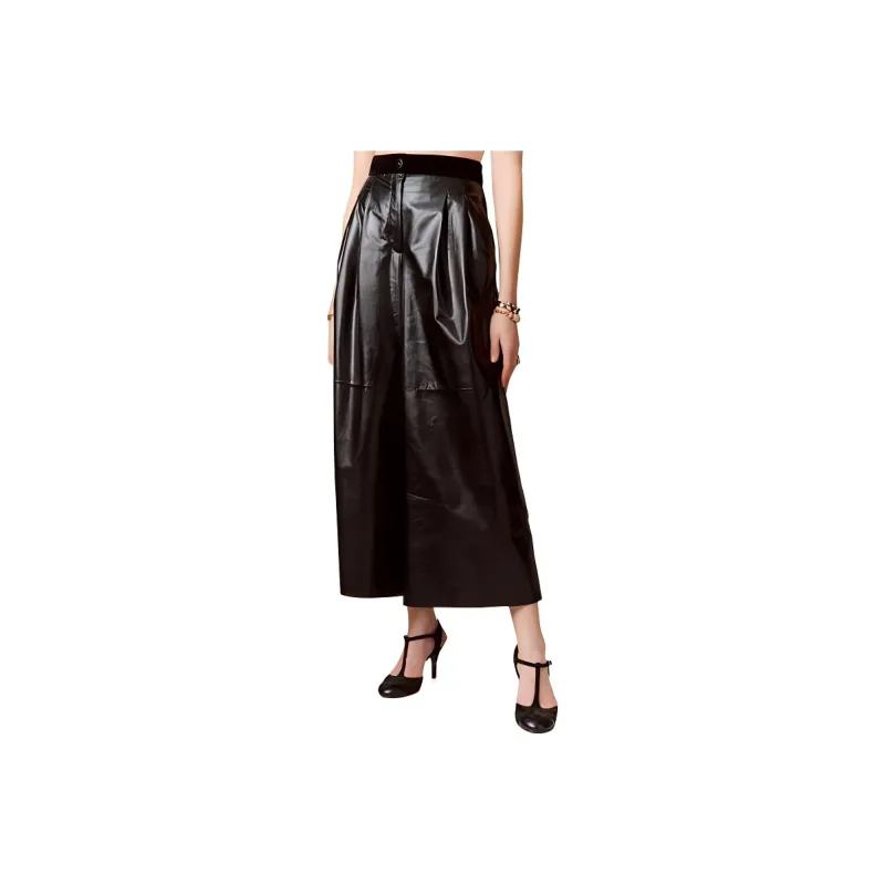 CHANEL Casual Pants Women's Black-0