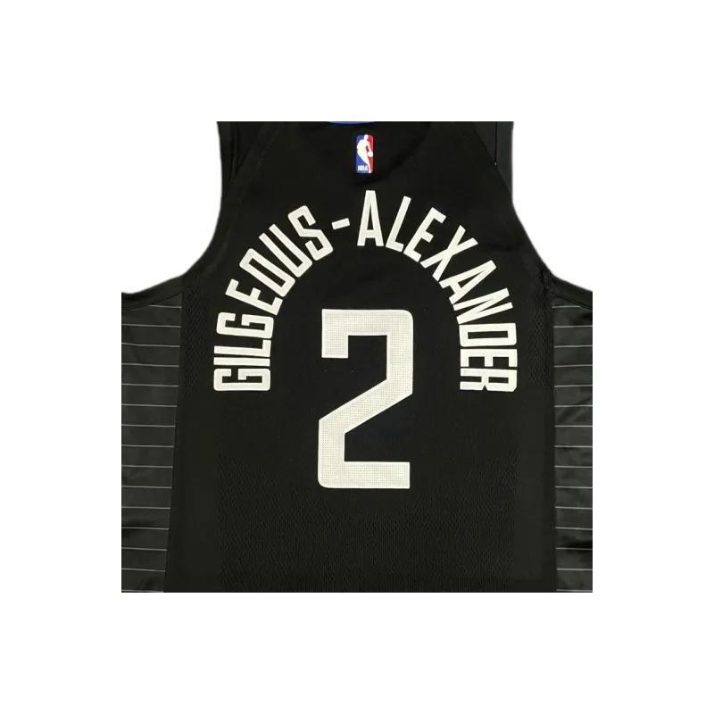 Nike x NBA Clippers Team Basketball Jersey Men's Black-3