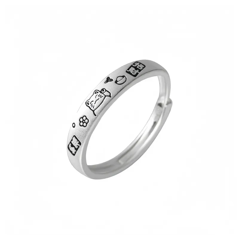 Zocai S999 Fine Silver Rings Unisex-0
