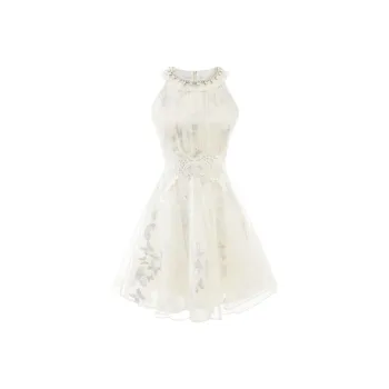 KKX Sleeveless Dresses Women's Butterfly Silver