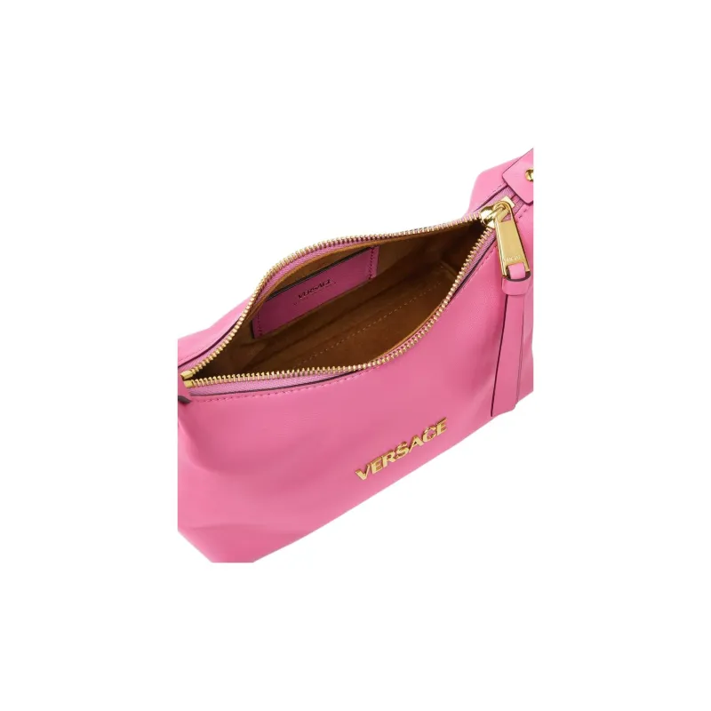 VERSACE Lambskin Hobo Bag, One Shoulder Handbag Women's Pink-3