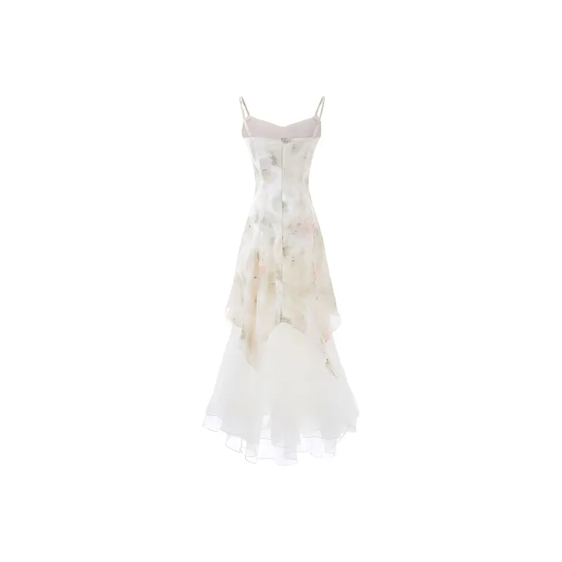 KKX Slip Dresses Women's Peach Turns Green-1