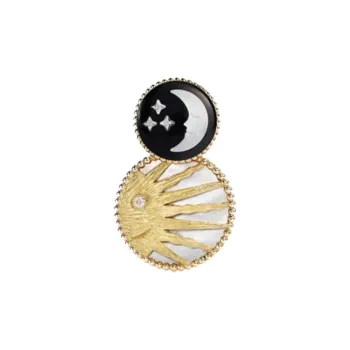 DIOR 18K Gold Earrings Unisex Gold