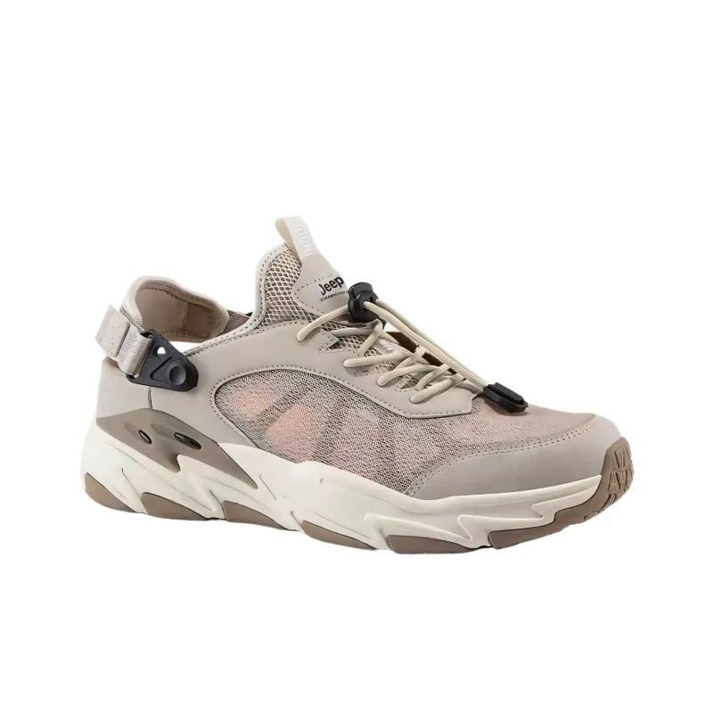 Jeep Outdoor Life Breathable Low Top Hiking Shoes Men's Khaki-1