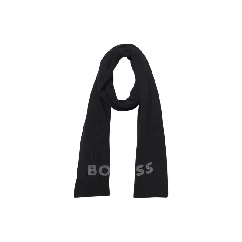 HUGO BOSS Knit Scarves Men's Black-0