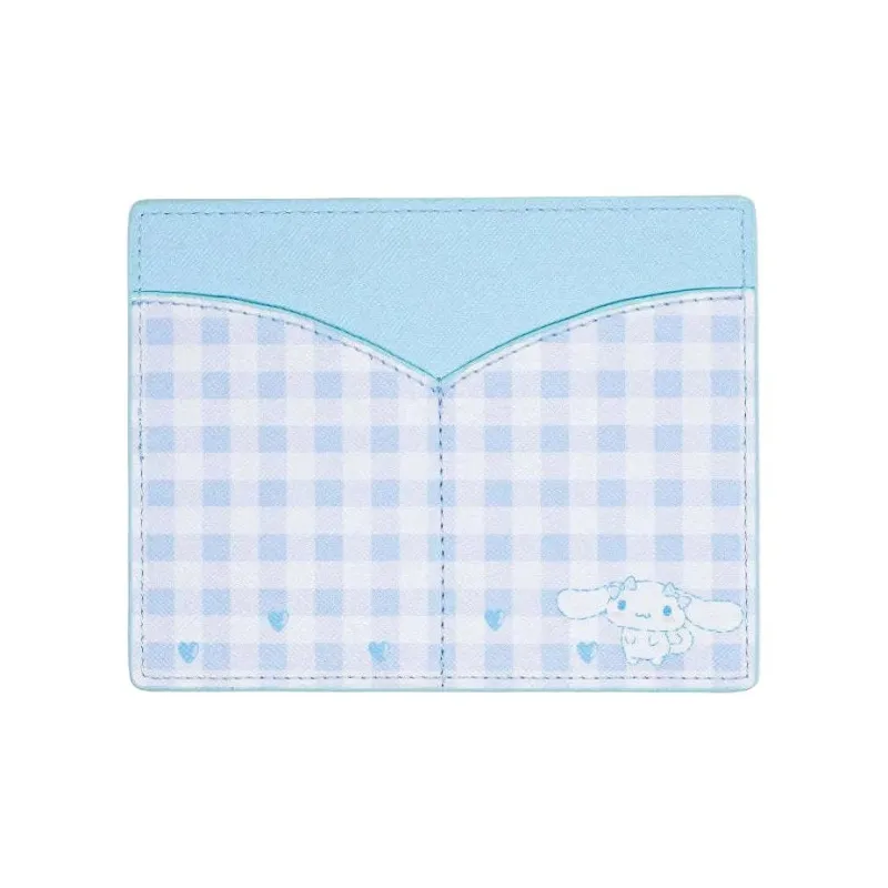Sanrio Plaid Design Card Holder Women's Blue-1