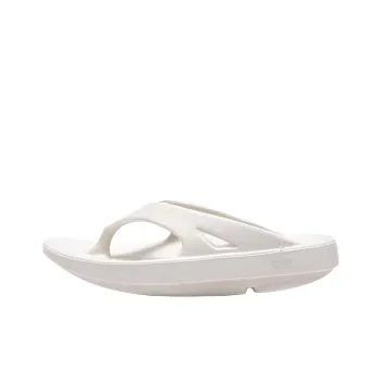 OOFOS Abrasion Resistant Flip Flops Unisex Ecru