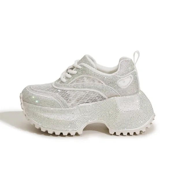 Milan Love Song Cushioning, Wear Resistant Low Top Chunky Sneakers Women's-14