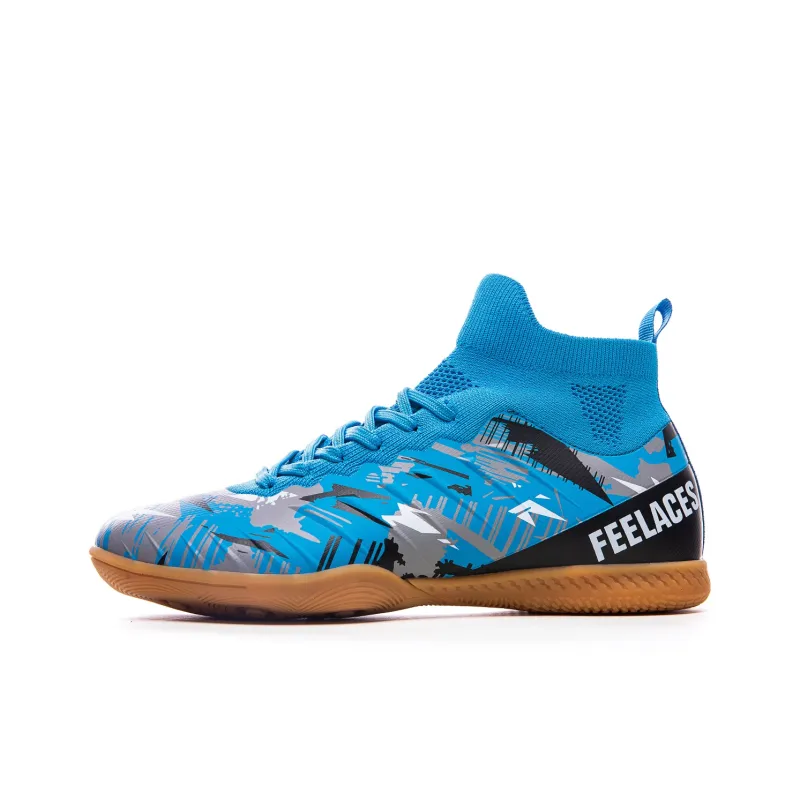 FEELACES Artificial Ground, Indoor Cushioning, Slip Resistant, And Abrasion Resistant Soccer Shoes Unisex-12