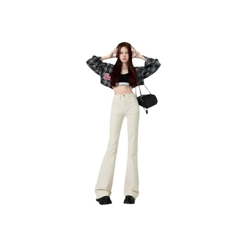 MPOX Jeans Women's White