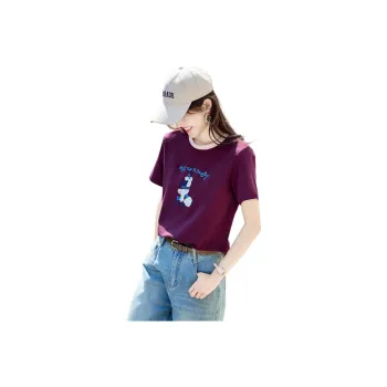 Still quiet T Shirts Women's Dark Reddish Purple